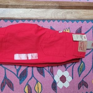 Levi Strauss 721 High rise skinny Red Jeans